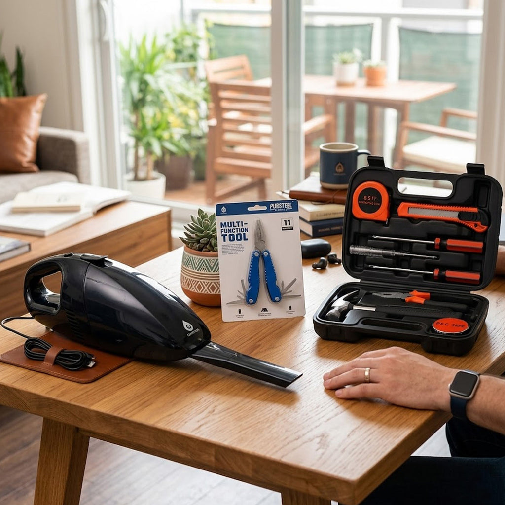 🛠️ Pursonic Car Vacuum, Handy Solutions 9-Piece Tool Kit & 11-in-1 Multifunction Tool Bundle – The Ultimate Home & Auto Essential Set 🚗🔧