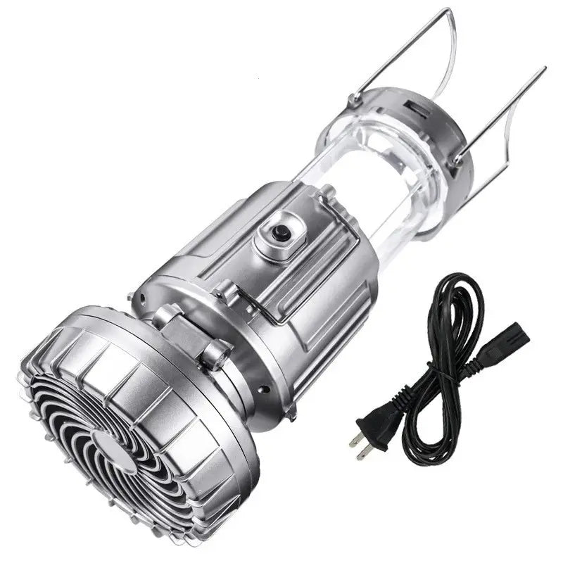 Portable Solar LED Lantern + Fan